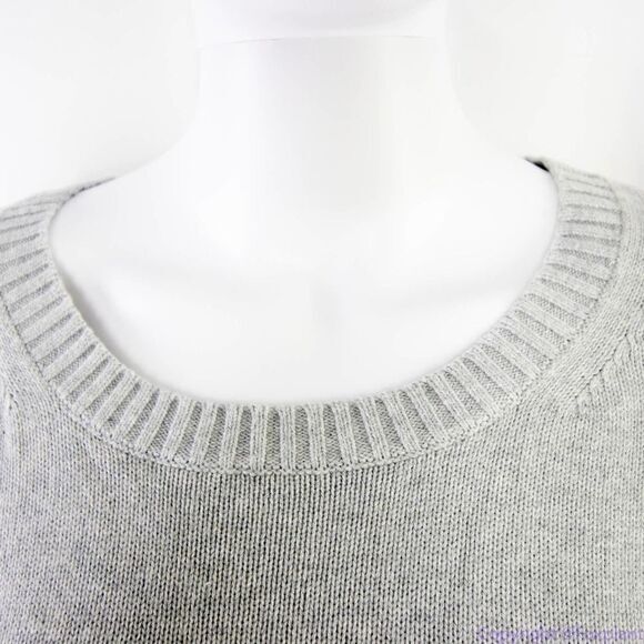 NEW Michael Kors Women's Pearl Grey Heather Embellished sweater, size M - Picture 16 of 16